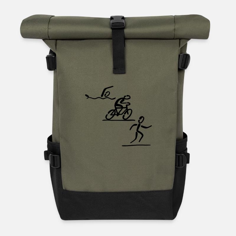 Triathlon - Rolltop Rucksack - Olive/Schwarz