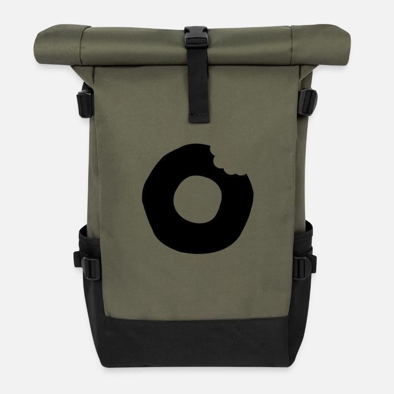 krapfen - Rolltop Rucksack - Olive/Schwarz