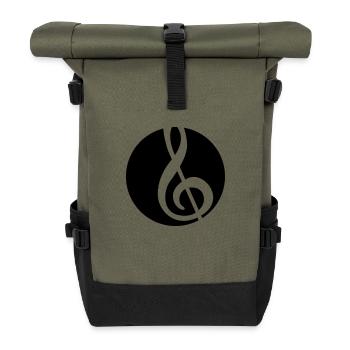 Music - Rolltop Rucksack - Olive/Schwarz - Vorne