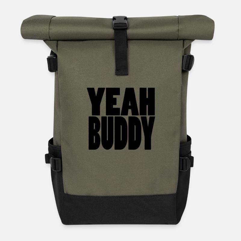 Yeah Buddy - Rolltop Rucksack - Olive/Schwarz
