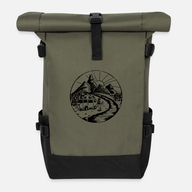Camper Icon 2 - Rolltop Rucksack - Olive/Schwarz
