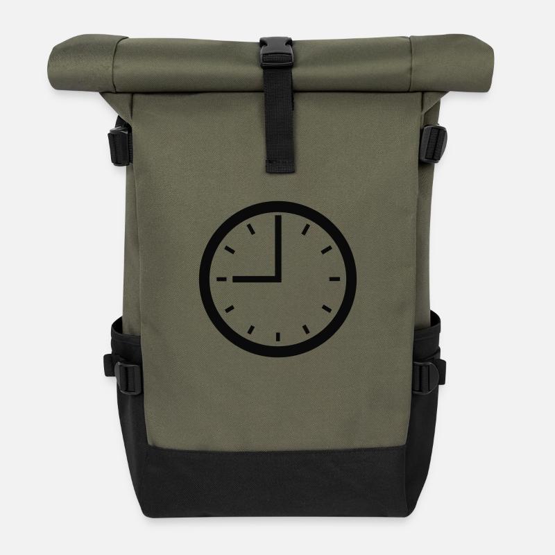 Uhr - Rolltop Rucksack - Olive/Schwarz