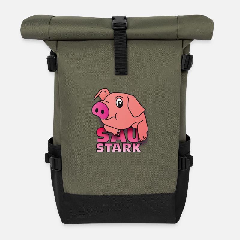 sau stark - Rolltop Rucksack - Olive/Schwarz