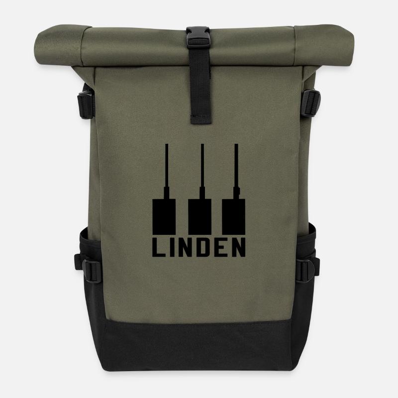 Ich liebe Hannover | Heimat Niedersachsen Geschenk - Rolltop Rucksack - Olive/Schwarz