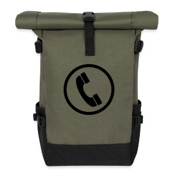 Phone Sign - Sac à dos roll top - olive/noir - Devant