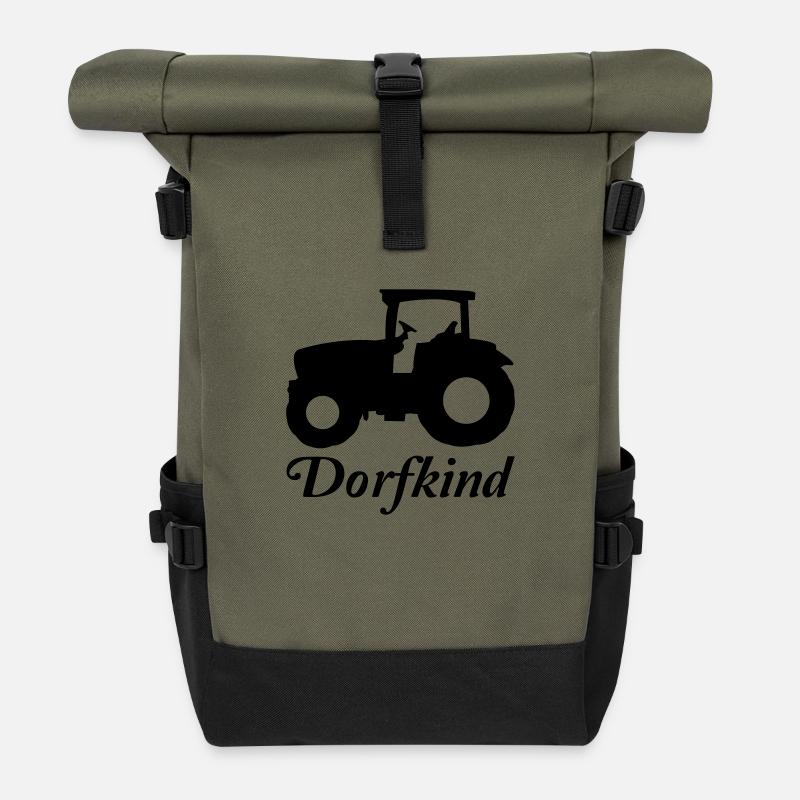 traktor - Rolltop Rucksack - Olive/Schwarz