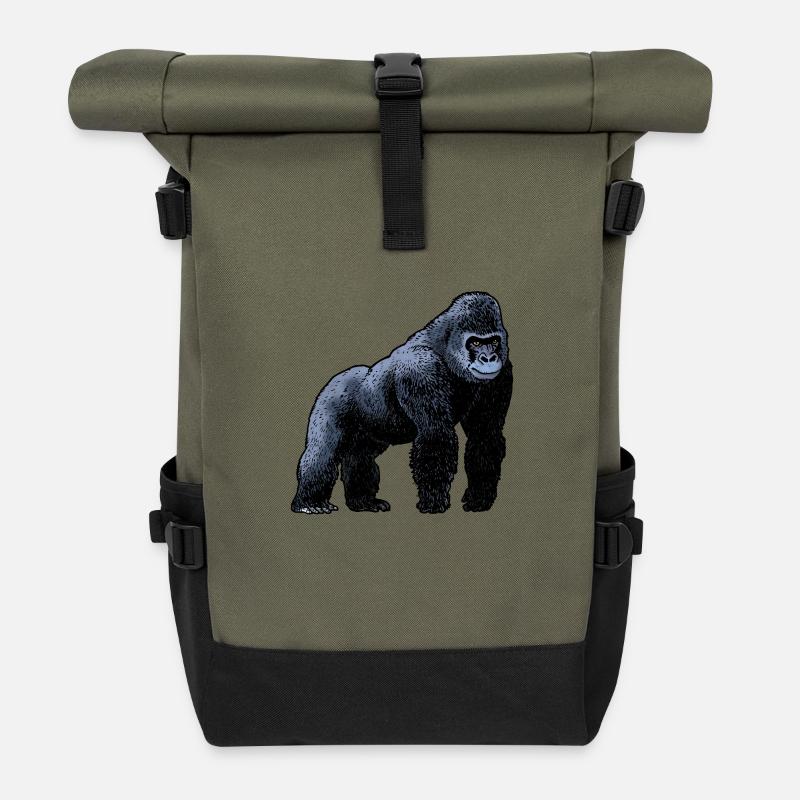 Gorille / Gorilla 02 - Sac à dos roll top - olive/noir