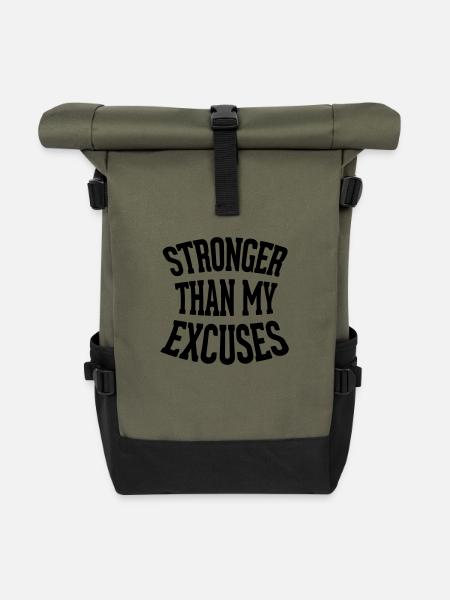 Strong - Rolltop Rucksack - Olive/Schwarz