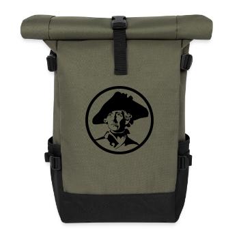 alter fritz potsdam - Rolltop Rucksack - Olive/Schwarz - Vorne