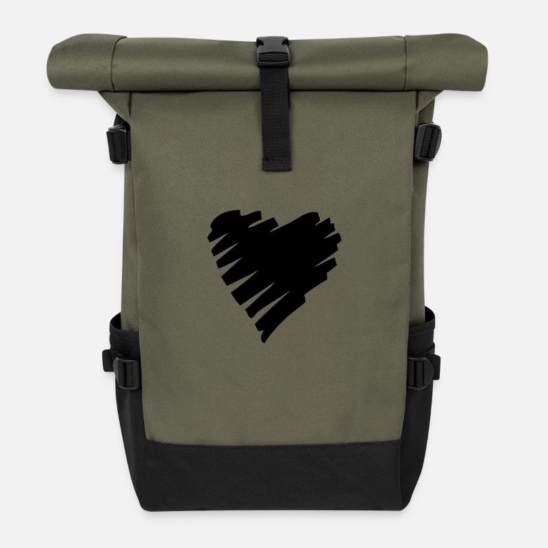 coeu - Sac à dos roll top - olive/noir