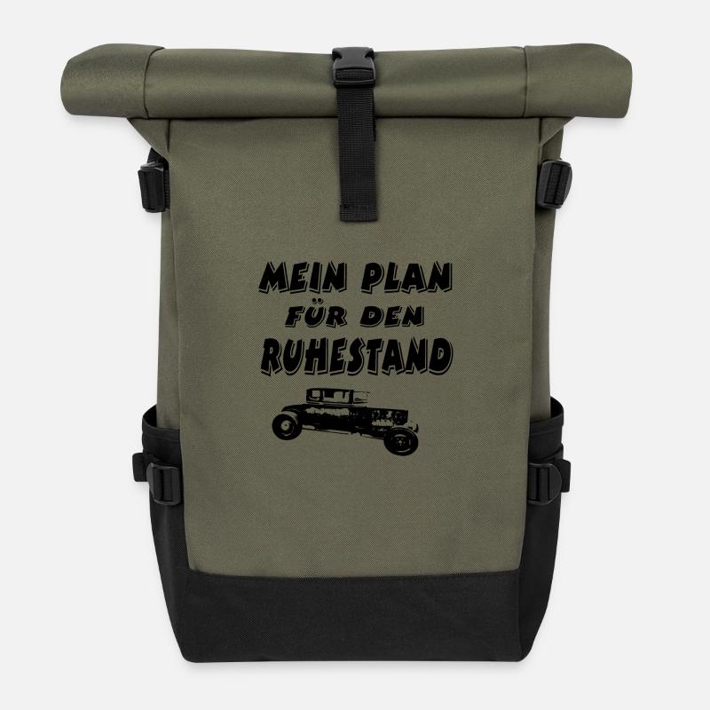 Auto - Rolltop Rucksack - Olive/Schwarz