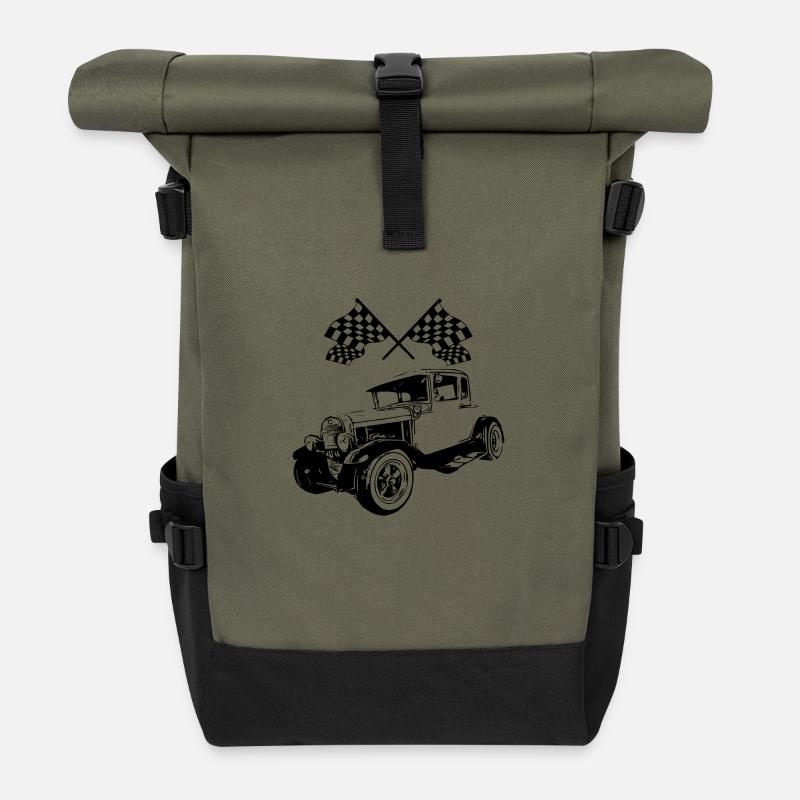 Auto - Rolltop Rucksack - Olive/Schwarz