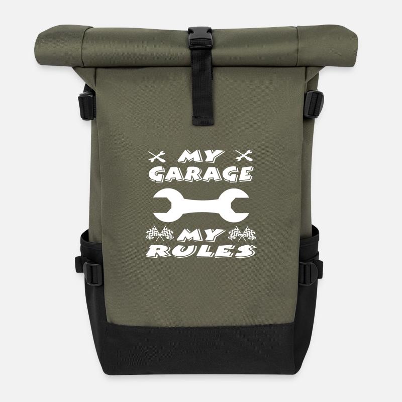 Auto - Rolltop Rucksack - Olive/Schwarz