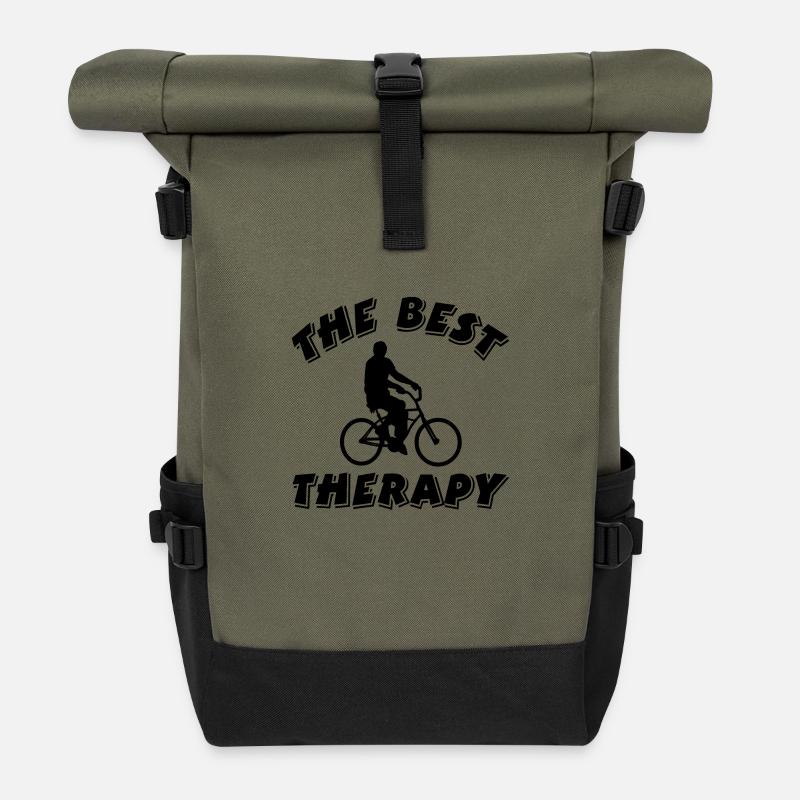 Fahrrad - Rolltop Rucksack - Olive/Schwarz