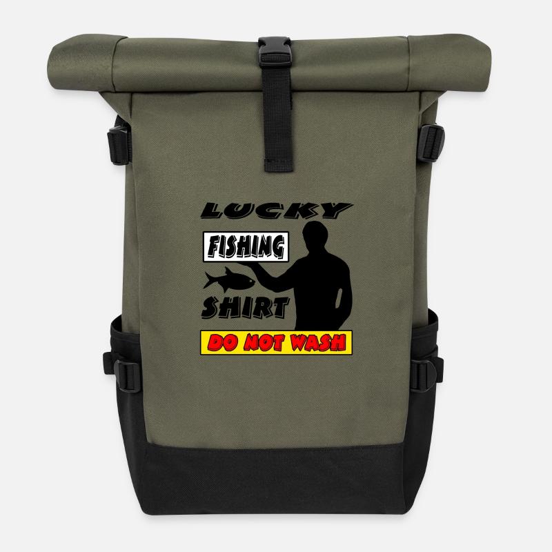 Pêche - Sac à dos roll top - olive/noir