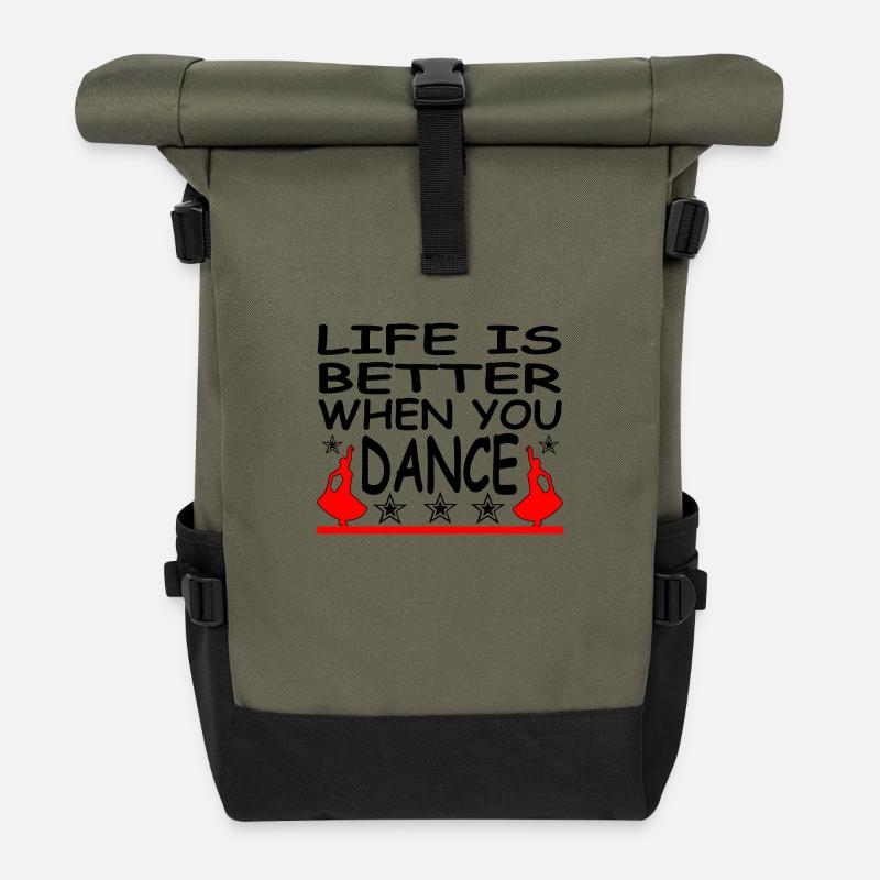Danser - Sac à dos roll top - olive/noir