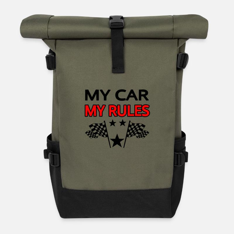 Auto - Rolltop Rucksack - Olive/Schwarz