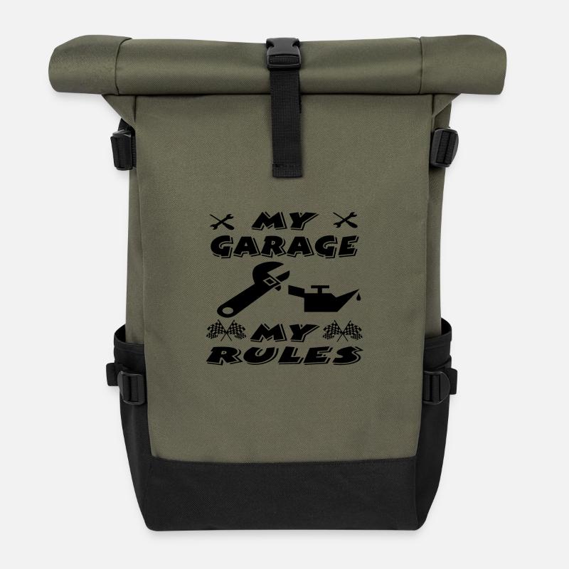 Garage - Roll Top Backpack - olive/black