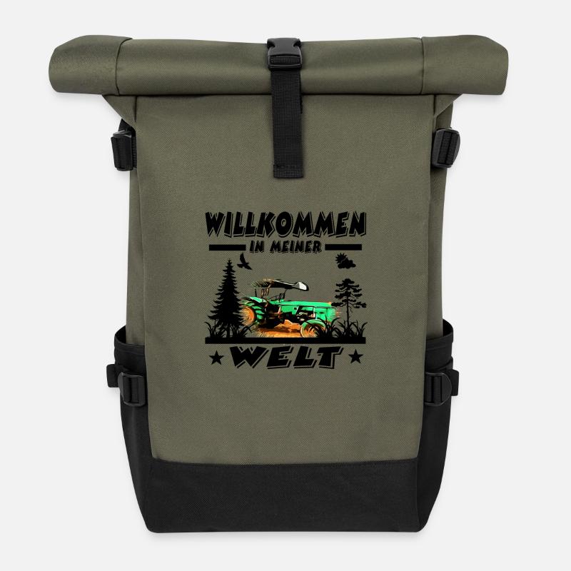Traktor - Rolltop Rucksack - Olive/Schwarz