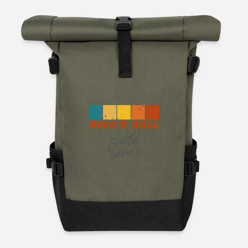 Rock N' Roll "Limited Edition" - Rolltop Rucksack - Olive/Schwarz