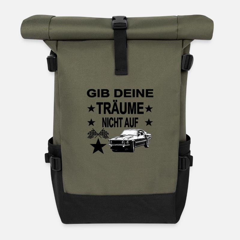 Auto - Rolltop Rucksack - Olive/Schwarz