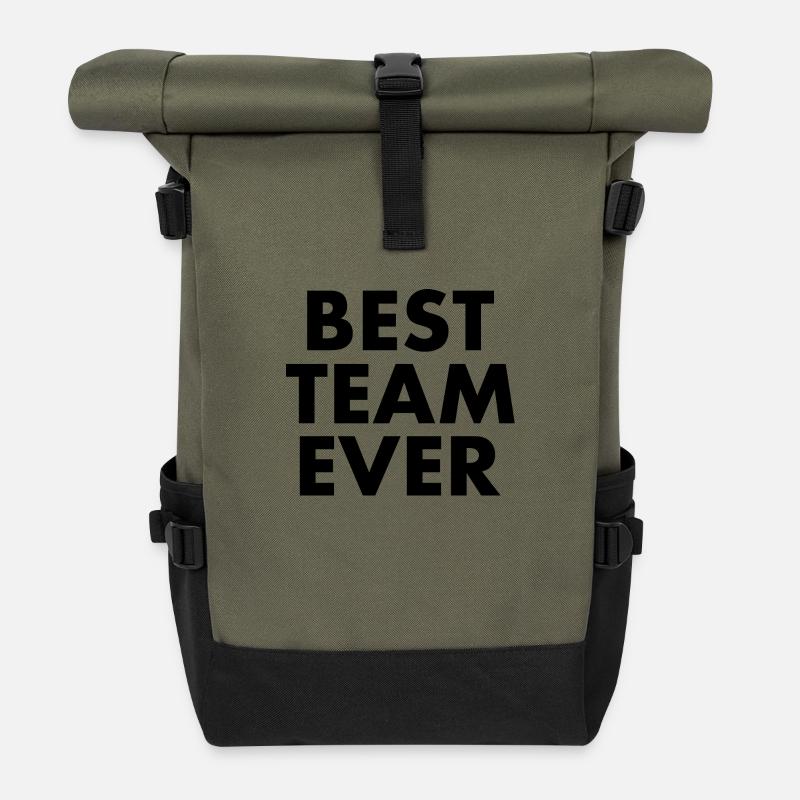 Best team ever - Rolltop Rucksack - Olive/Schwarz