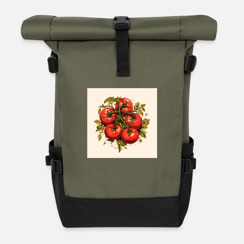 Tomaten - Rolltop Rucksack - Olive/Schwarz