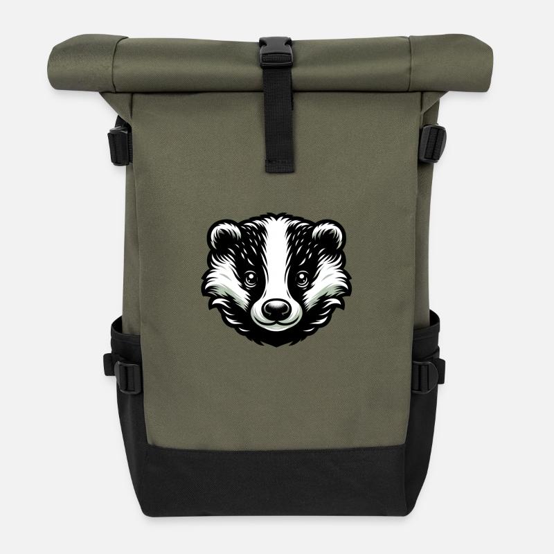 Dachs - Rolltop Rucksack - Olive/Schwarz