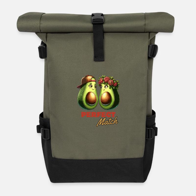 Avocado Perfect Match - Rolltop Rucksack - Olive/Schwarz