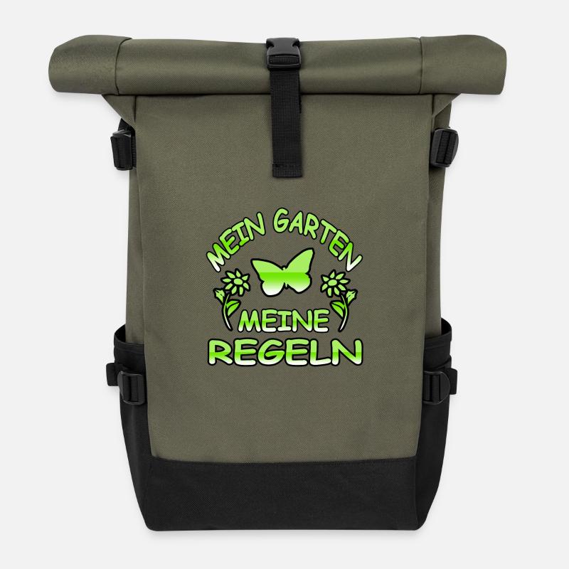 Garten - Rolltop Rucksack - Olive/Schwarz