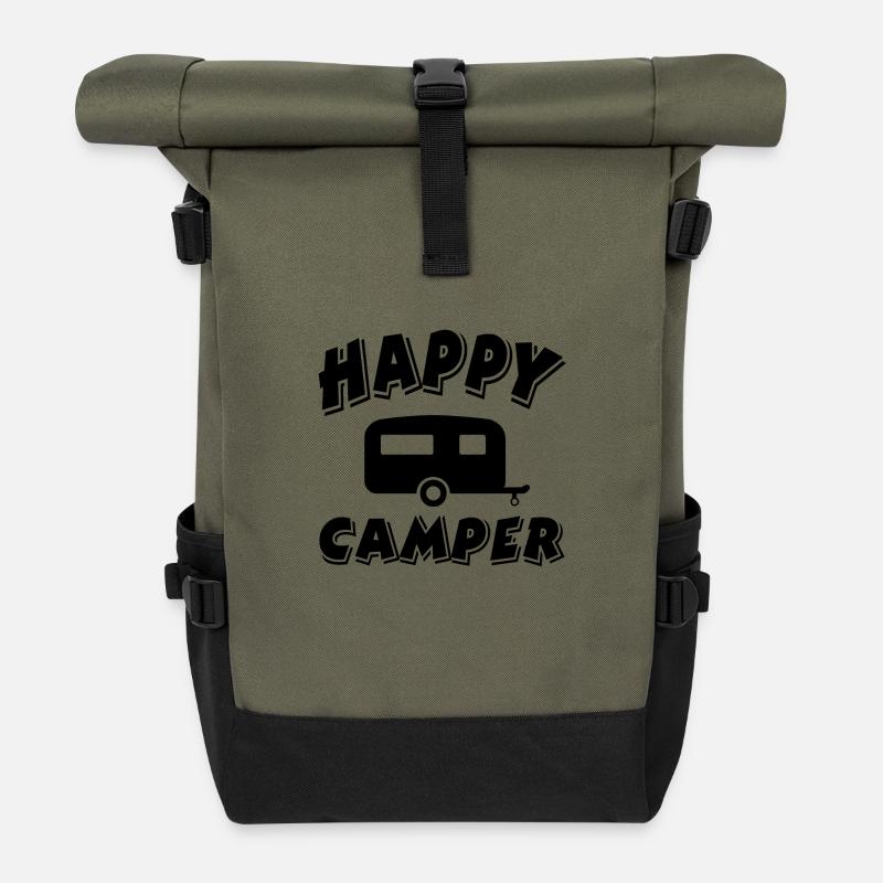 Camper - Rolltop Rucksack - Olive/Schwarz