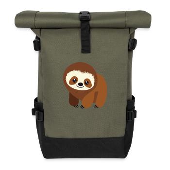 Baby Sloth - Roll Top Backpack - olive/black - Front