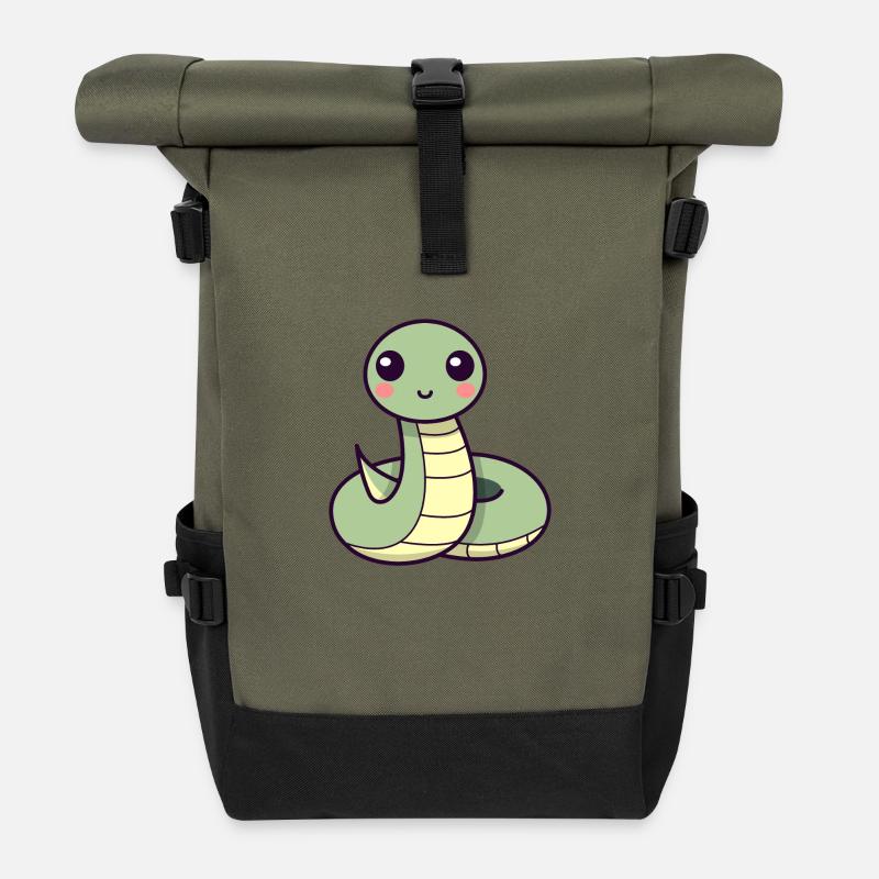 Schlange - Rolltop Rucksack - Olive/Schwarz