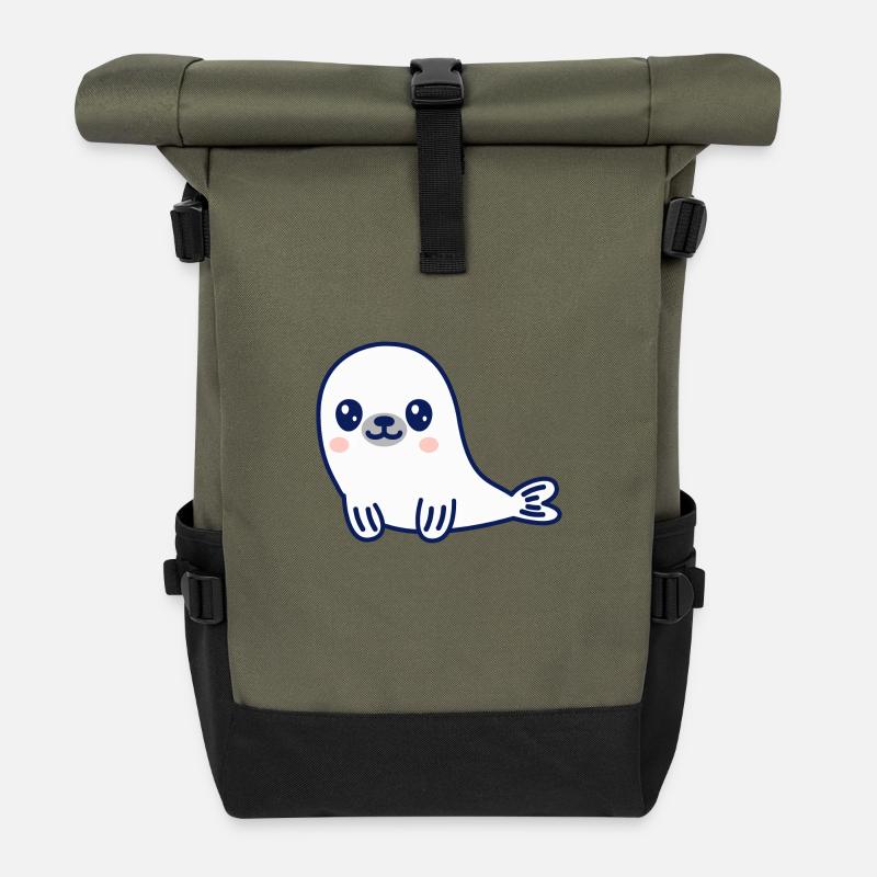 Robbe - Rolltop Rucksack - Olive/Schwarz