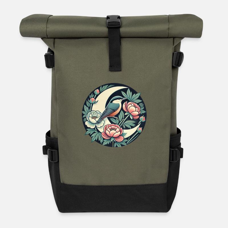 Sittelle - Sac à dos roll top - olive/noir