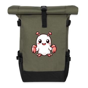 Hummer Krebs Halloween Comic Geist - Rolltop Rucksack - Olive/Schwarz - Vorne