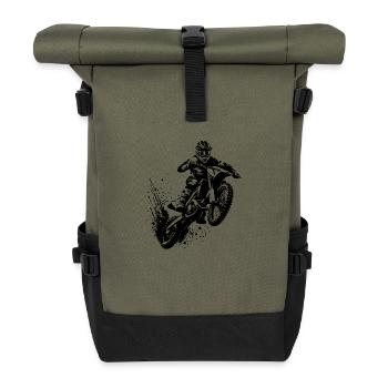 Off-Road Machine in Jump Motorsport Hobby - Roll Top Backpack - olive/black - Front