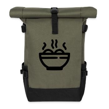 Ramen-Suppe - Rolltop Rucksack - Olive/Schwarz - Vorne
