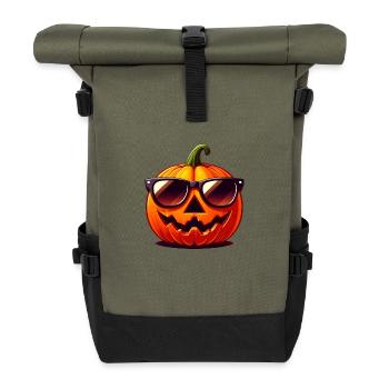 Citrouille cool a lunette de soleil - Sac à dos roll top - olive/noir - Devant