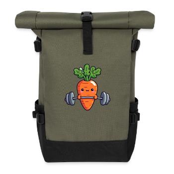 Carotte Haltérophile Mignon - Sac à dos roll top - olive/noir - Devant