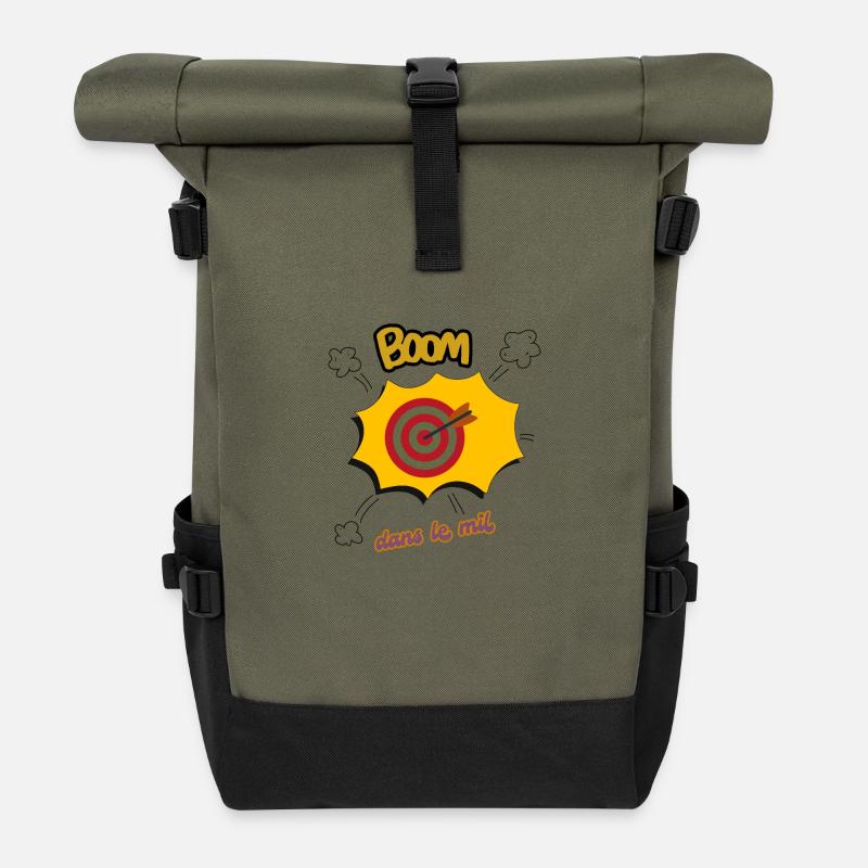 illustration cible - Sac à dos roll top - olive/noir