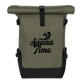 Sauna Wellness Spa - Rolltop Rucksack - Olive/Schwarz - Vorne
