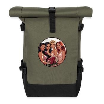 Élégance et amitié le jour J - Sac à dos roll top - olive/noir - Devant