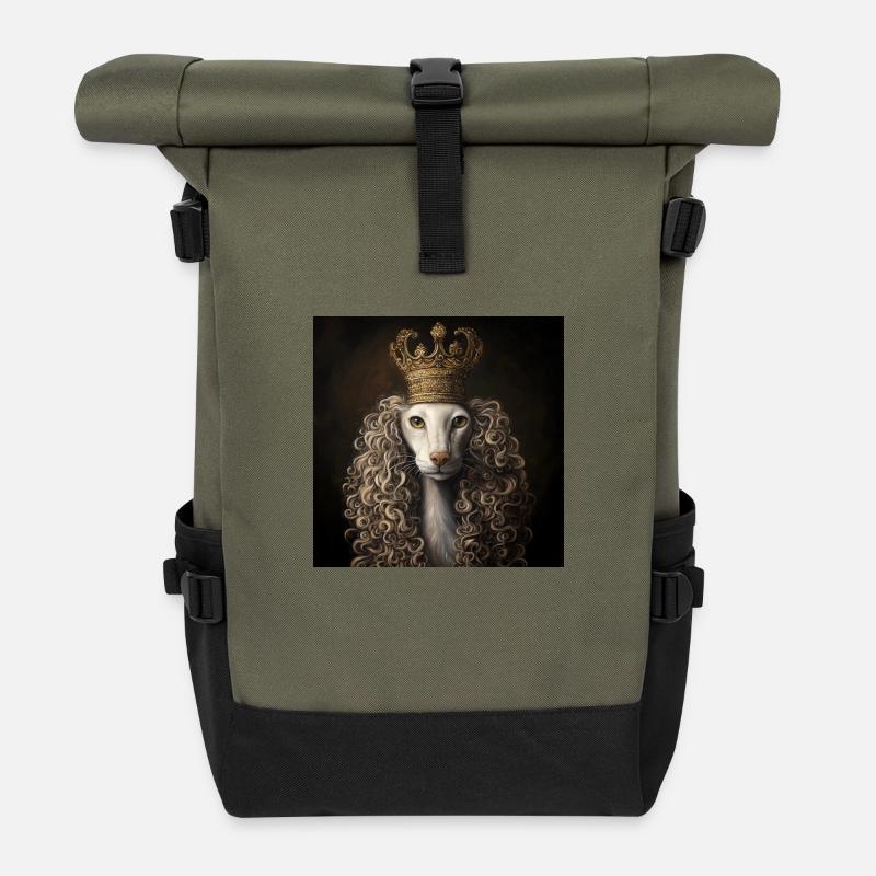 Reine - Sac à dos roll top - olive/noir