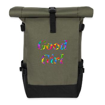 Heaven is for Good Girls 5 - Rolltop Rucksack - Olive/Schwarz - Vorne