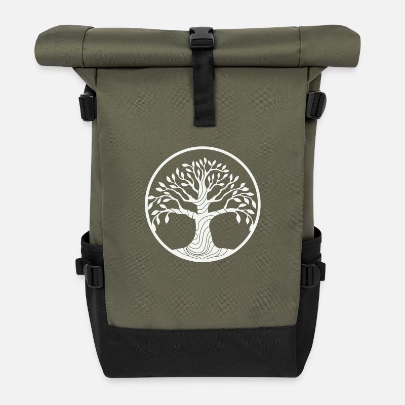 baum - Rolltop Rucksack - Olive/Schwarz