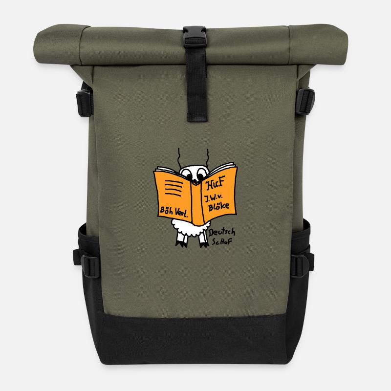 Deutsch Schof - Rolltop Rucksack - Olive/Schwarz
