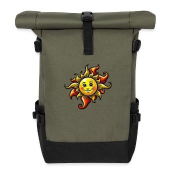 Sun - Roll Top Backpack - olive/black - Front