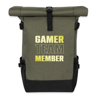 Gamer Team - Rolltop Rucksack - Olive/Schwarz - Vorne