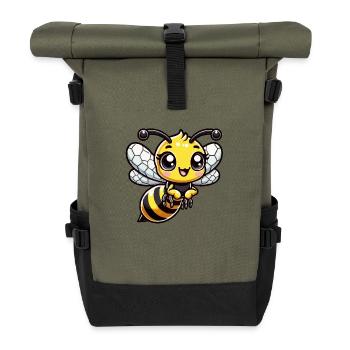 Wasp child - Roll Top Backpack - olive/black - Front